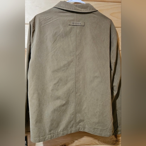 NWT Tommy Hilfiger Men's Classic Front-Zip Filled Micro-Twill Jacket in Khaki - Picture 9 of 12